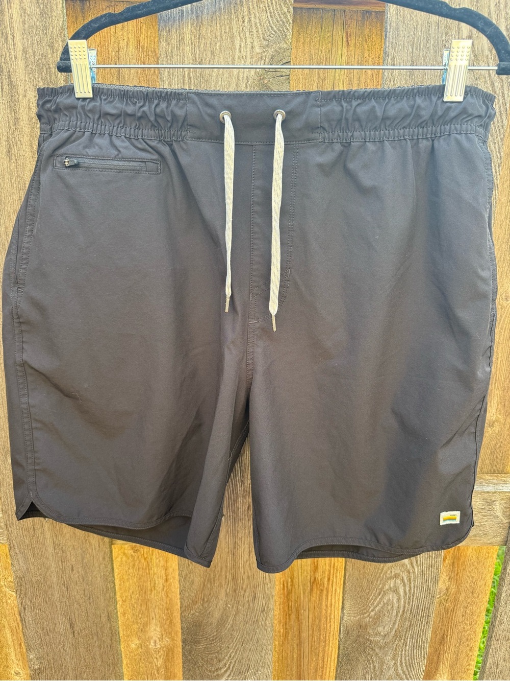 Vuori Black Athletic Drawstring Shorts with Drawcord